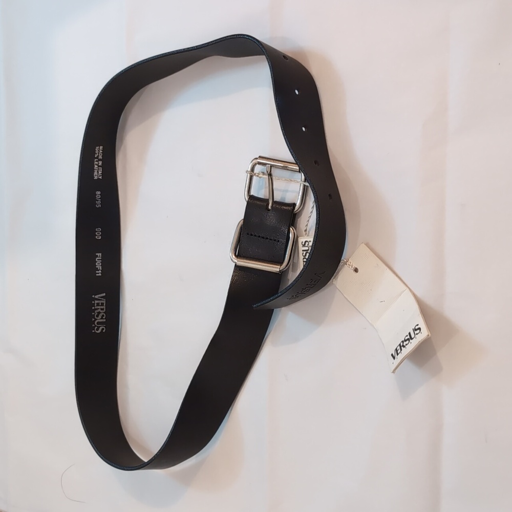 Versus Versace Solid Leather Belt Size 80/95